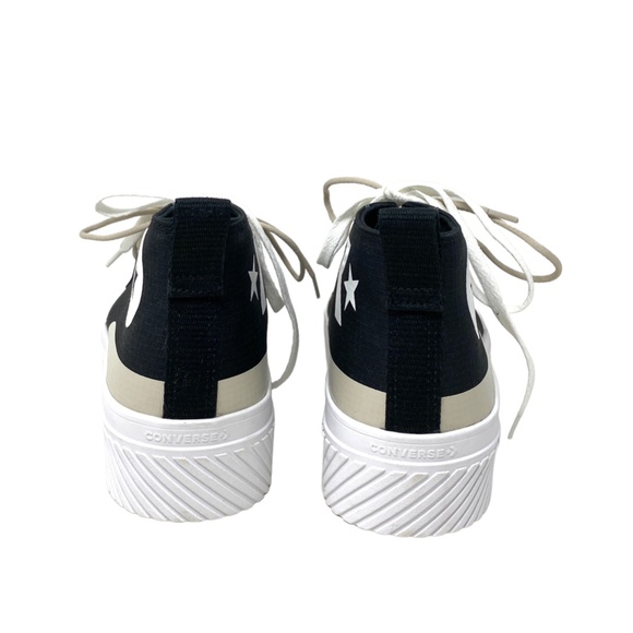 Converse UNT1TL3D CS Laced Mid Top Beige Black Men Canvas Sneakers Size 171395C - Picture 3 of 9